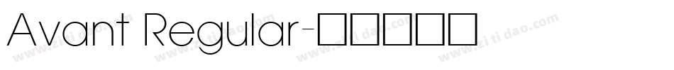 Avant Regular字体转换